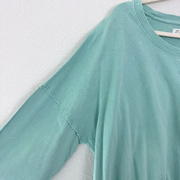 Free People We The Free Womens 213 Vintage Wash Top Size M Relax Fit Cotton Mint - Picture 5 of 7